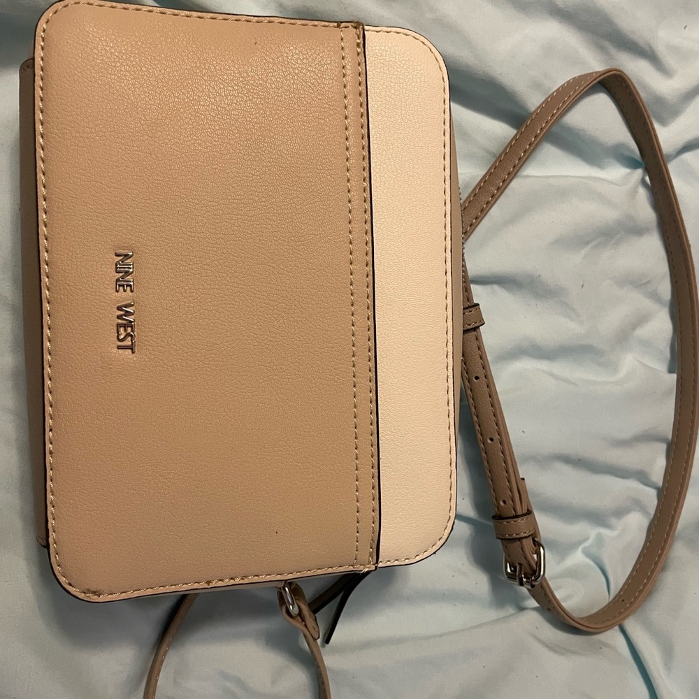Nine West Tan Crossbody Bag Minimalist Design